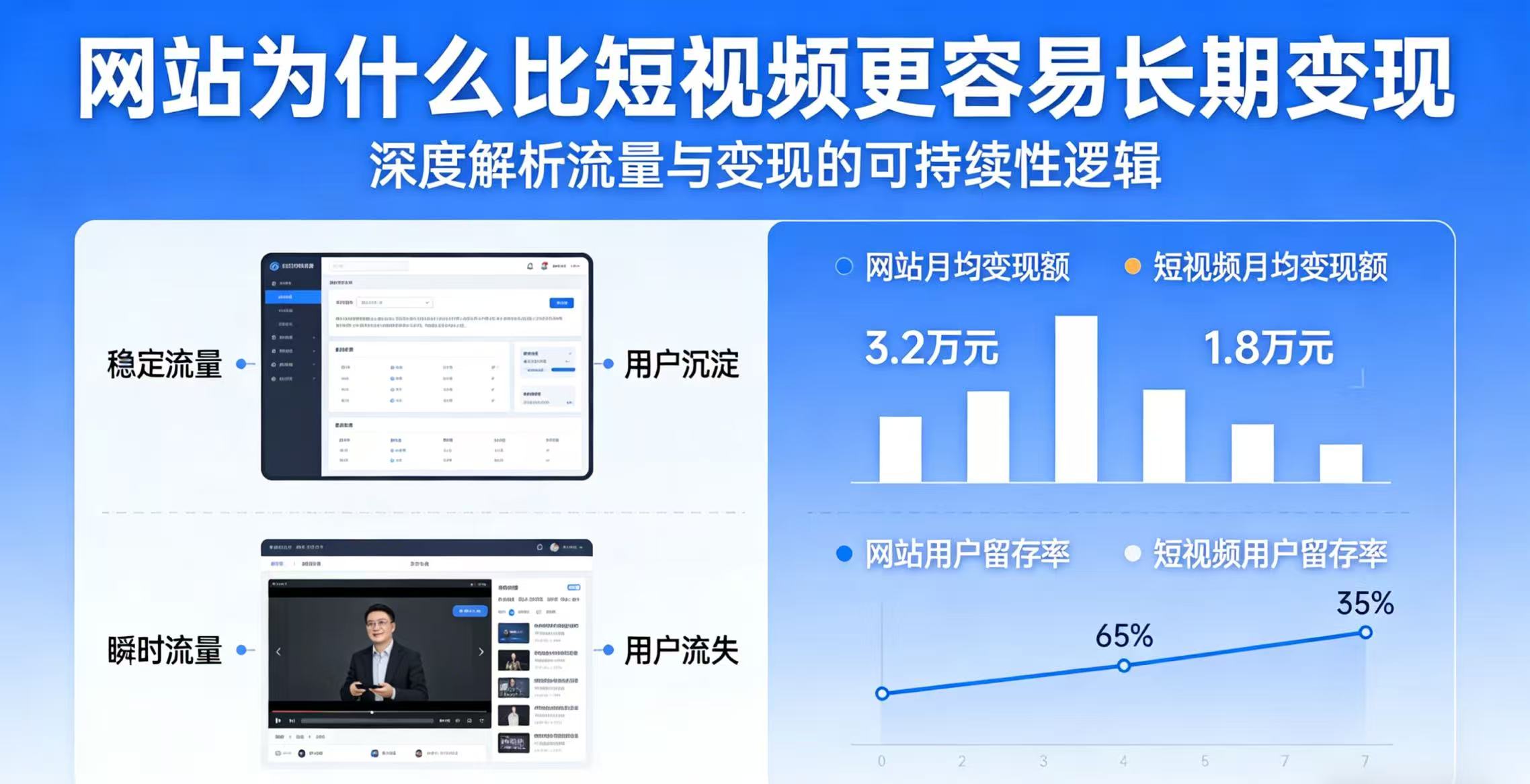 网站为什么比短视频更容易长期变现